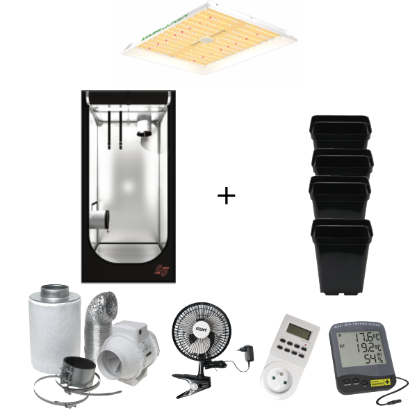 low budget growbox komplettset | 80x80x180cm