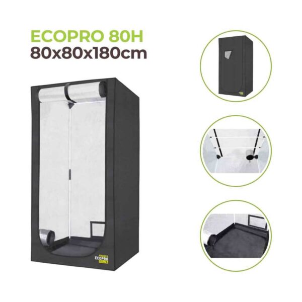 growbox 80x80x180 cm | probox ecopro 80h | garden highpro